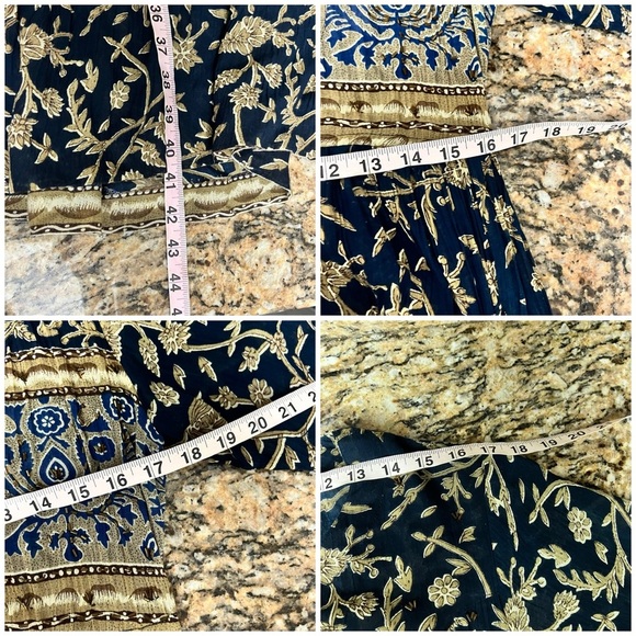 Vintage Maxi Floral Prairie Dress Paisley Peasent Modest Mature Cottegecore L - Picture 5 of 7